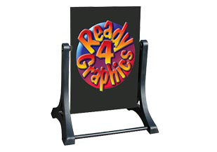 A Ready 4 Graphics Swinger sidewalk sign (black)
