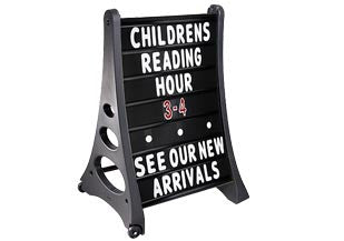 QLA  Sidewalk Sign - Changeable Message - Black