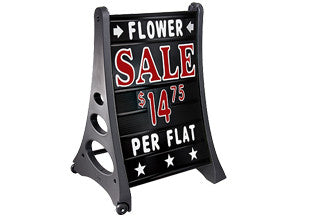 QLA  Sidewalk Sign - Deluxe Changeable Message - Black