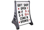 QLA Sidewalk Sign - XL Changeable Message - White