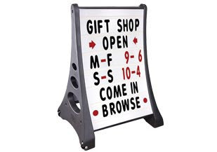 QLA Sidewalk Sign - XL Changeable Message - White
