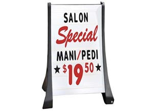 QLA Sidewalk Sign - XL Deluxe Changeable Message - White