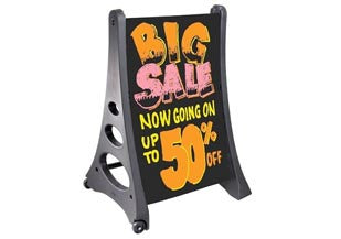 QLA  Sidewalk Sign - Write-On-Wash-Off - Black