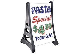 QLA  Sidewalk Sign - Write-On-Wash-Off - White