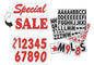 XL Deluxe Sidewalk Sign  5" Letter Set, Black on White