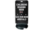 Tip N Roll Changeable Message Sidewalk Sign  - Black