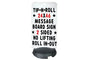Tip N Roll Changeable Message Sidewalk Sign  - White