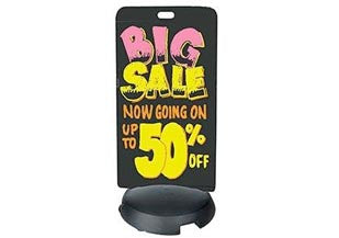 Tip N Roll Write-On-Wash-Off Sidewalk Sign  - Black